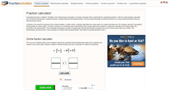 Desktop Screenshot of fractioncalculator-online.com